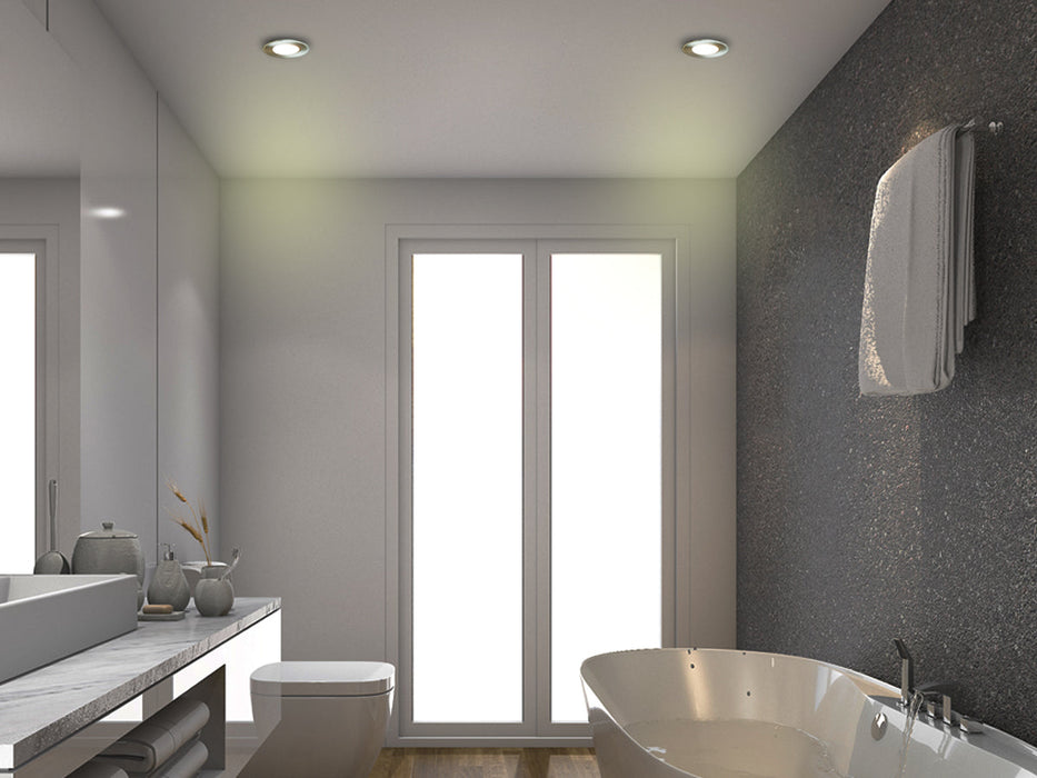 Lámpara Empotrable Color Níquel Satinado de 1 Luz