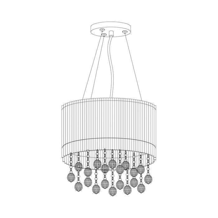 Lámpara Colgante Lumicentro Níquel Satinado 3 Luces 60W E27
