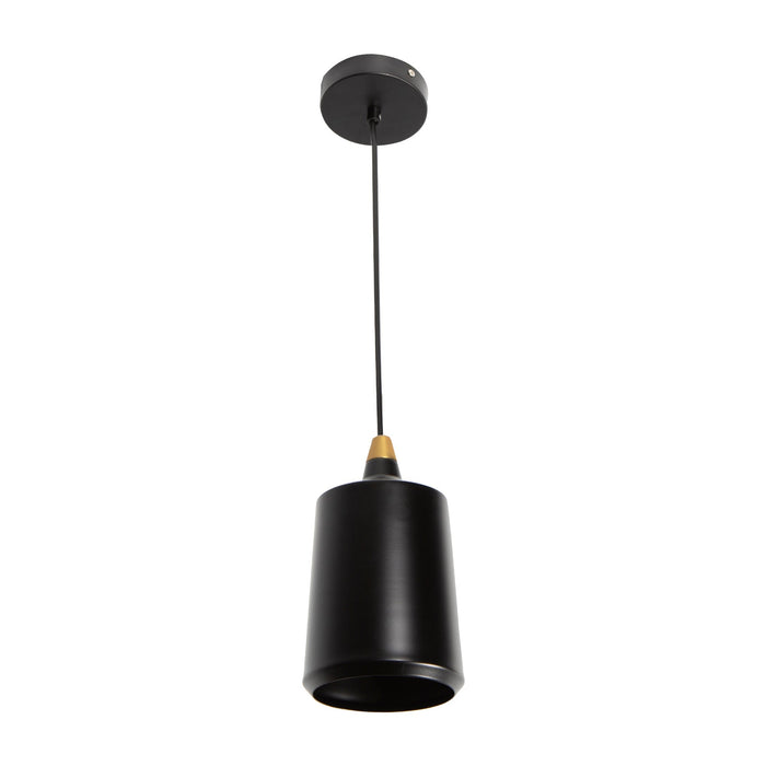 Lámpara Colgante  Negro Mate Bronce  E27 40W 1 Luz