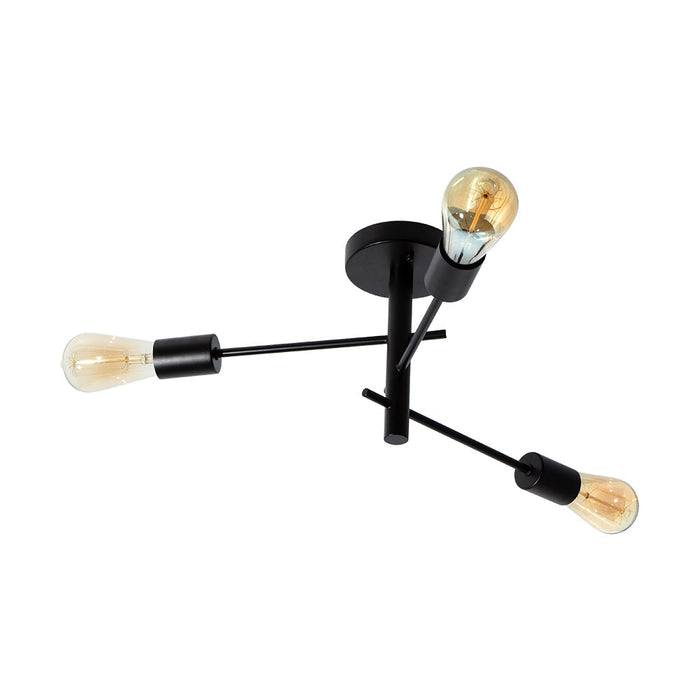 Lámpara de Techo Ike Lite Moderno Negro 40W E27 3 Luces
