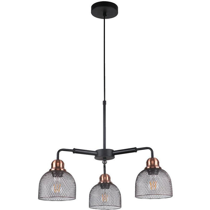 Lámpara Colgante Negro 3L E27 60W