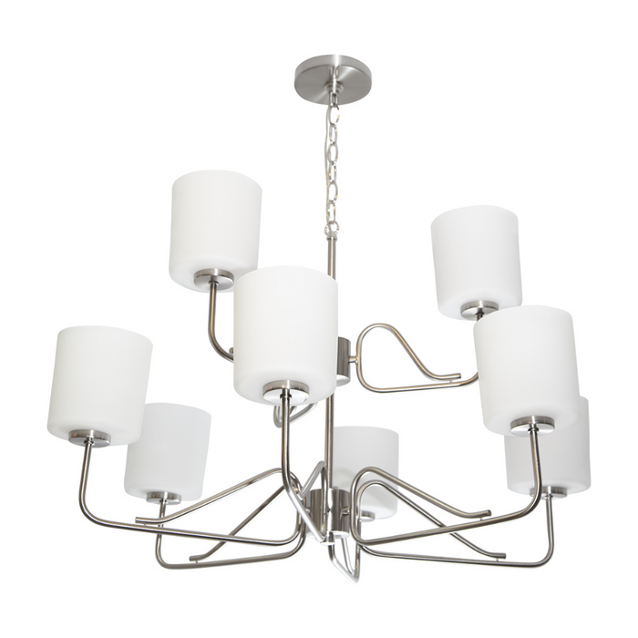 Candelabro Tobin Collection 9 luces , acabado en niquel pulido