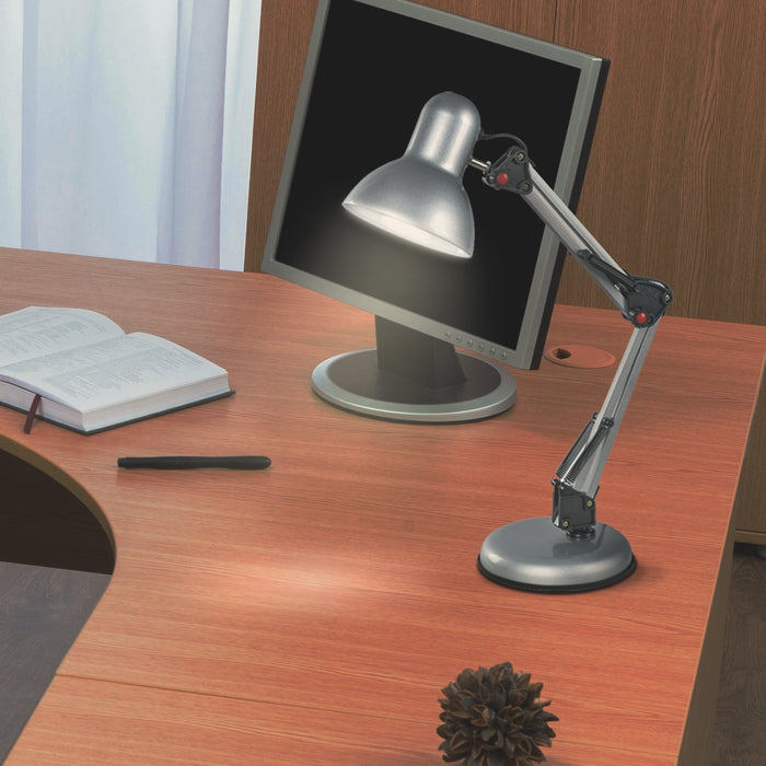 Lámpara de mesa, Plata 1L E27 40W