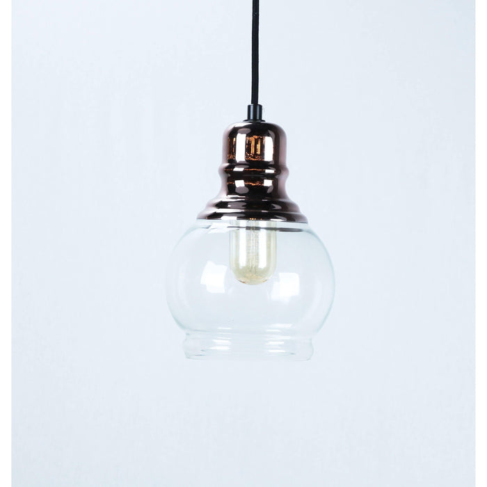 Lámpara Colgante Negro Y Bronce 1L E27 40W