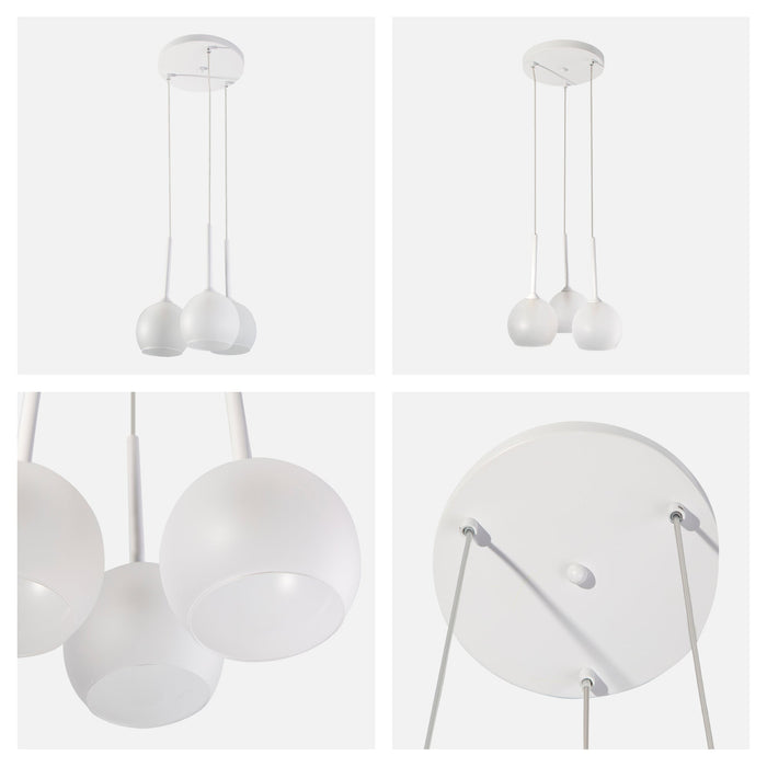 Lámpara Colgante Blanco LED G9 9w 3 Luces