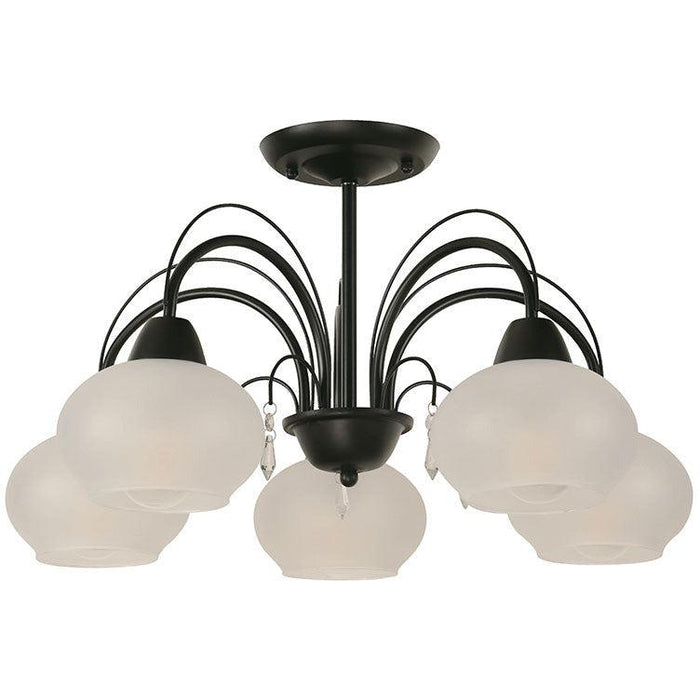 Lámpara Techo Negro 5L E27 40W