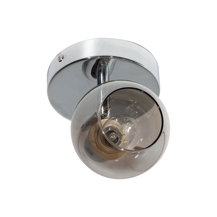 Lámpara de Techo / Pared Ahumado Cromo E14 40w 1 Luz