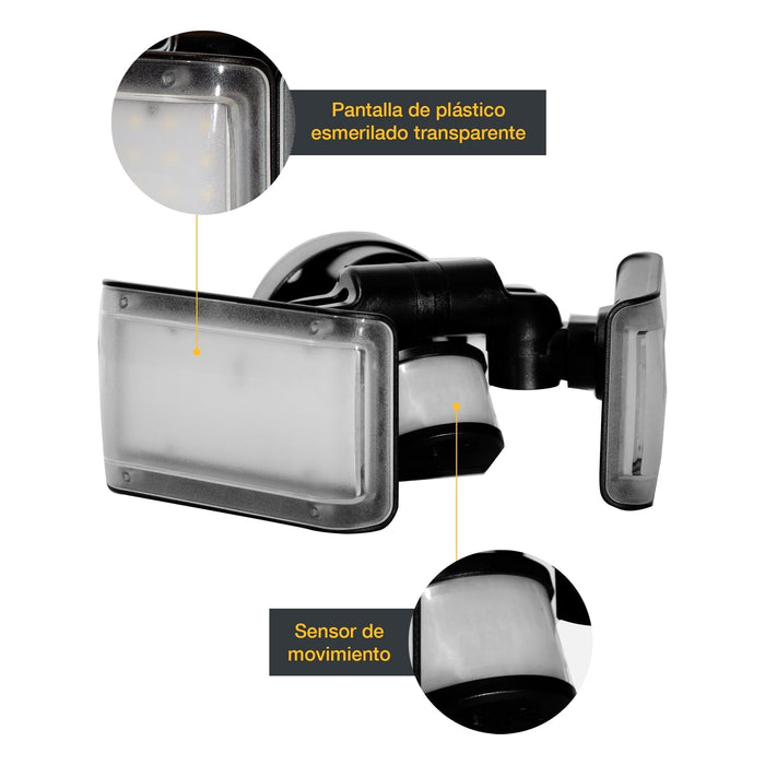 Lámpara LED Solar 6000K 5W Sensor de Movimiento IP54 Exterior