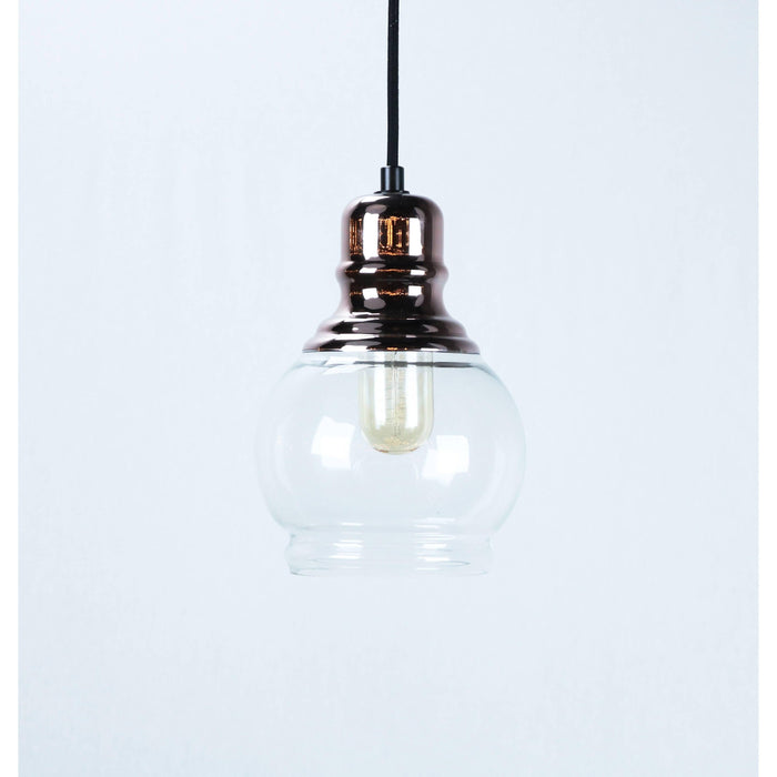 Lámpara Colgante Negro Y Bronce 1L E27 40W