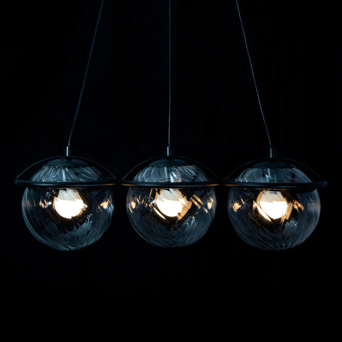 Lámpara Colgante Moderno Negro 40w E27 3 Luces