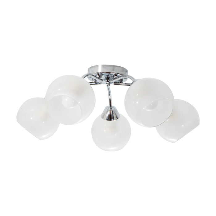 Lámpara Techo Cromo E27 40W 5 Luces