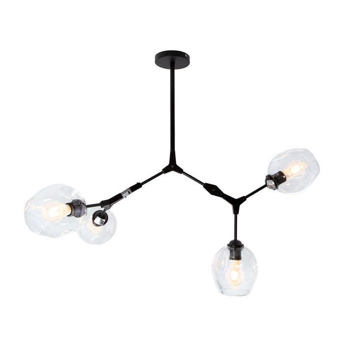 Lámpara de Techo Designers Negro 4 Luces 40W E27