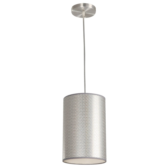 LAMP. COLGANTE PLATEADO 1L E27 60W