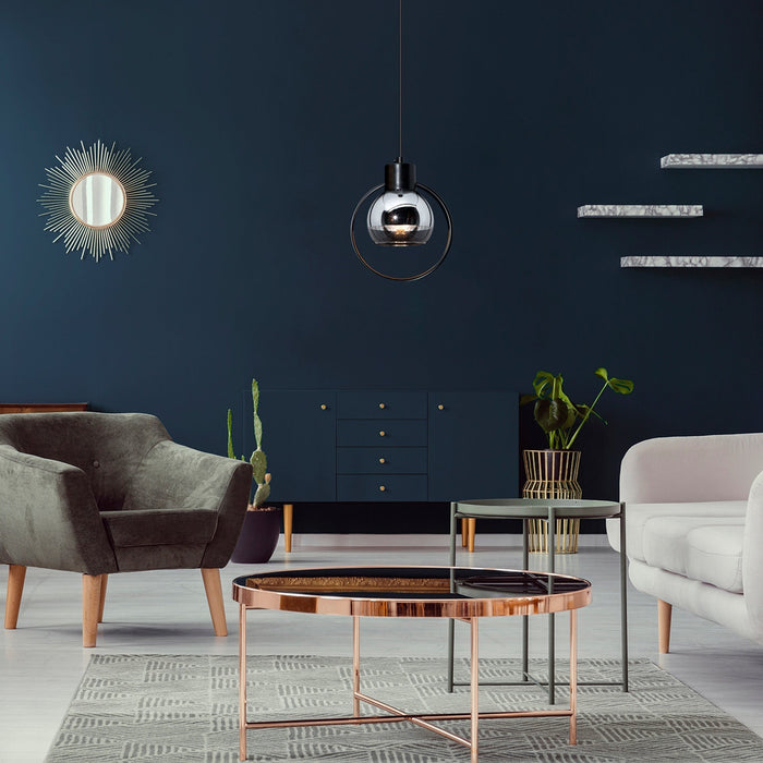 Lámpara Colgante Modern Luxe Negro E27 40w 1 Luz