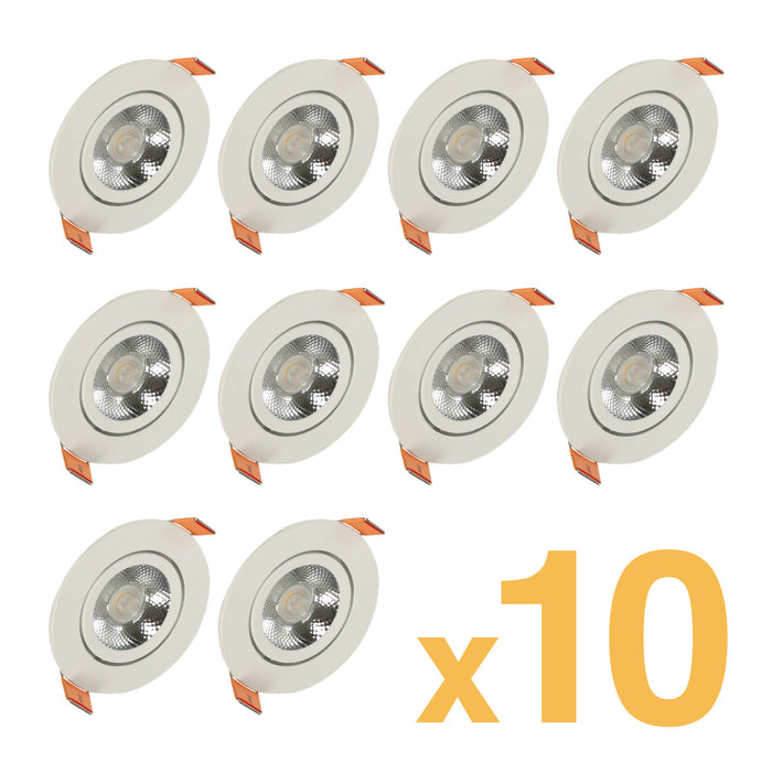 Kit 10 Spots Base Empotrable Dirigible Para Foco Mr16