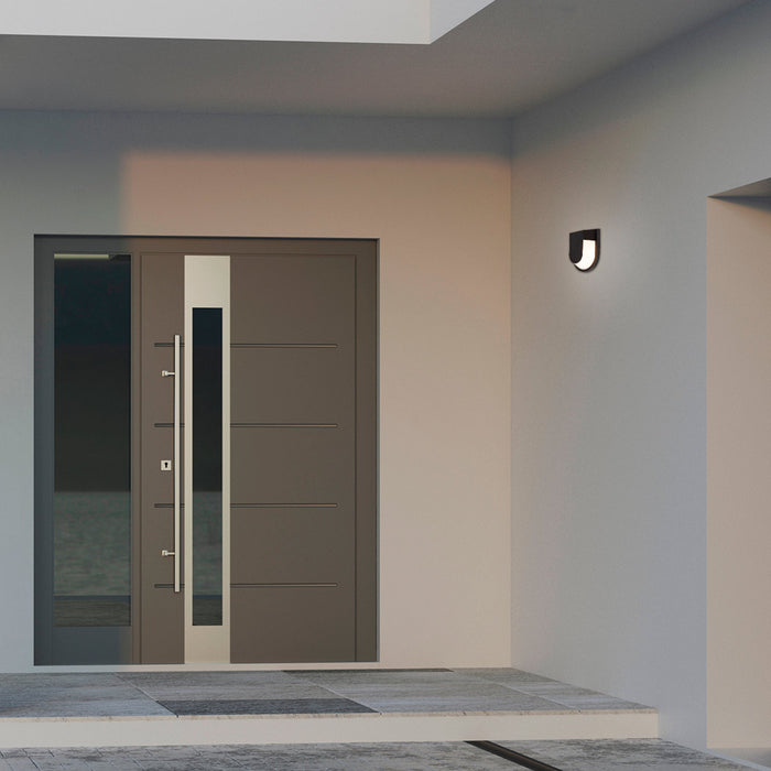 Lámpara de Pared Exterior LED 10W 3000K Luz Cálida Negro IP54