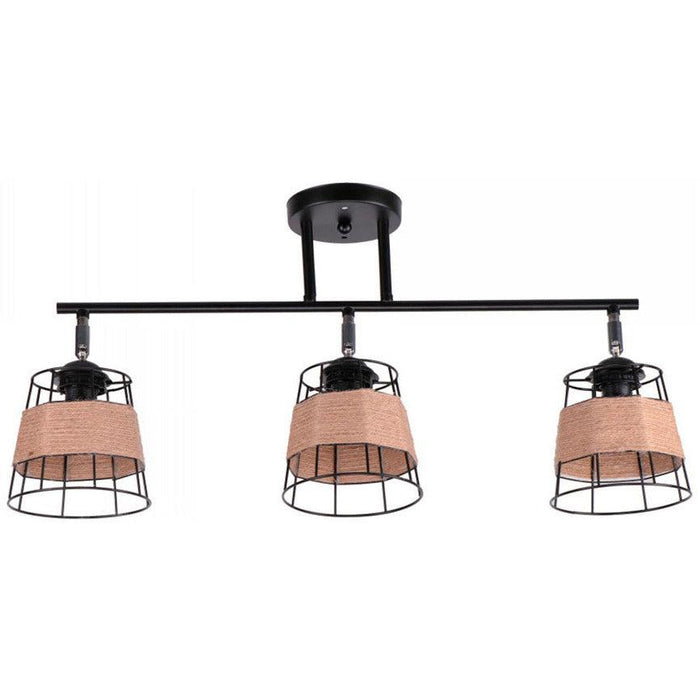 Lámpara Techo Negro 3L E27 40W