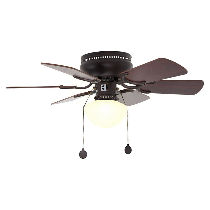 Ventilador Techo Chocolate 30" ARTFAN ANTONI, Aspas Nogal / Nogal Oscuro ,1 Luz.