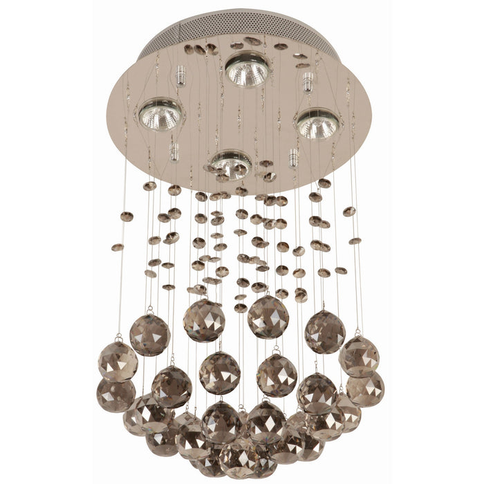 Candil Decorativo Plateado Moderno Gu10 50w 4 Luces