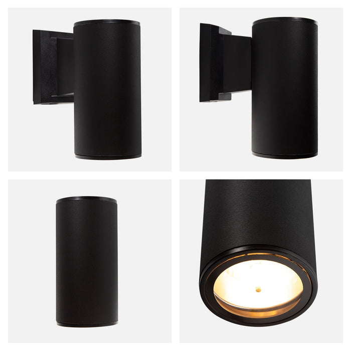 Lámpara para exterior negro 1L E27 10W Detroit