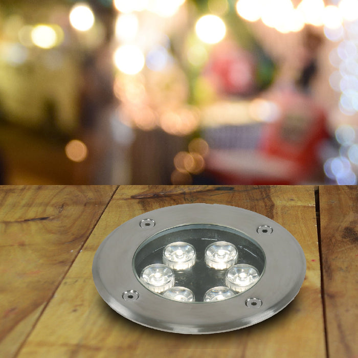 Empotrado Exterior Led 6w Jardín Ip65 Luz Cálida (3000 K)