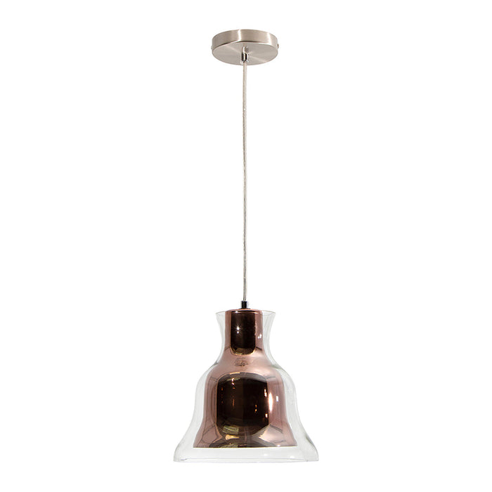 Kit 2 Lámpara Colgante Modern Luxe Cobre E27 1 Luz