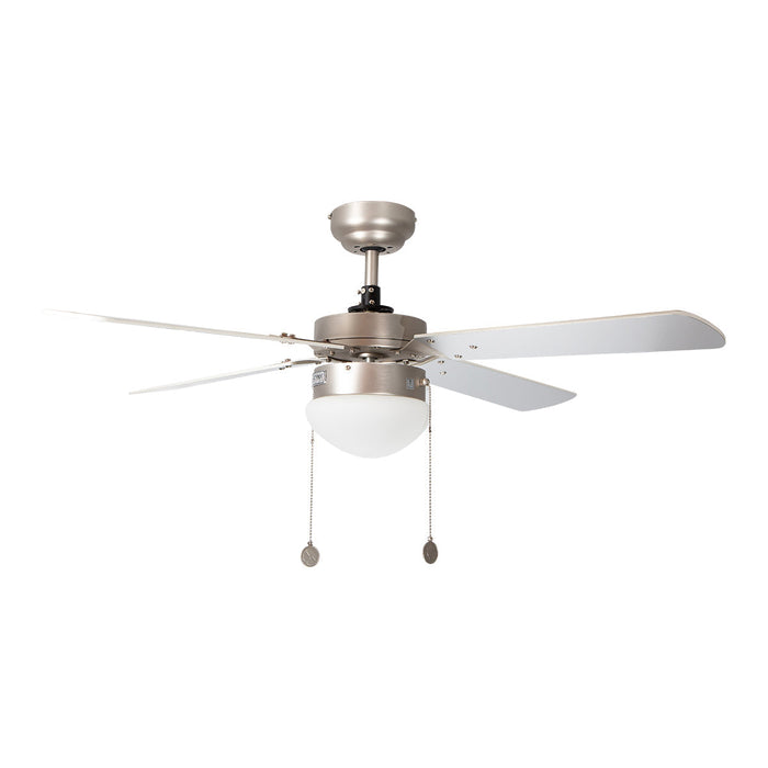 Ventilador Techo Gris Plata Aspas Blanco / Gris  42 Led