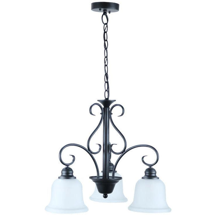 Lámpara Techo Negro 3L E27 60W
