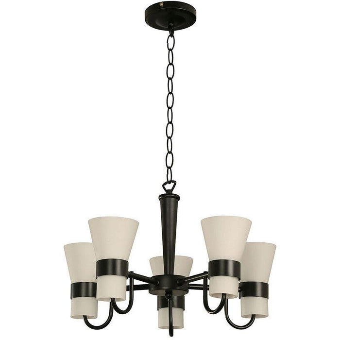 Lámpara Colgante Negro 5L E27 60W