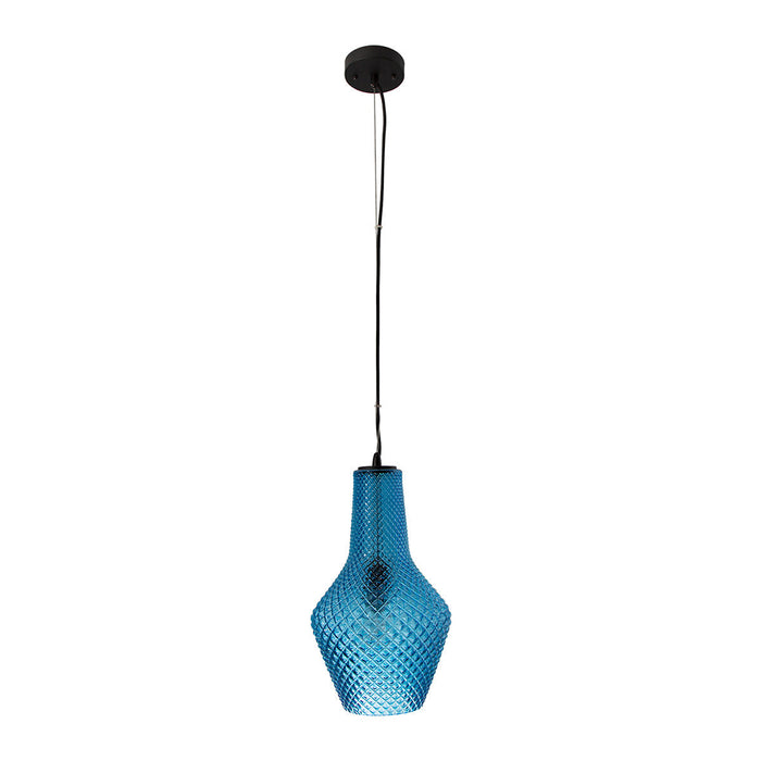 Kit 2 Lámpara Colgante Azul Turquesa E27 40w 1 Luz
