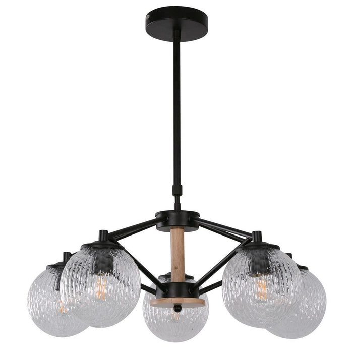 Lámpara Techo Negro 5L E27 40W