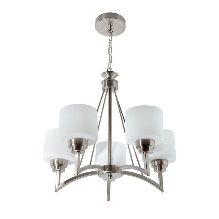 Lámpara Colgante Moderno Ike Lite Níquel Satinado 60W E27 5 Luces