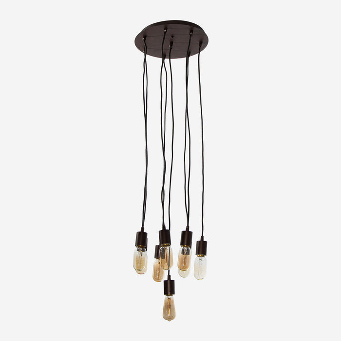Lámpara de Techo LED Color Negro 24 W 8 Luces