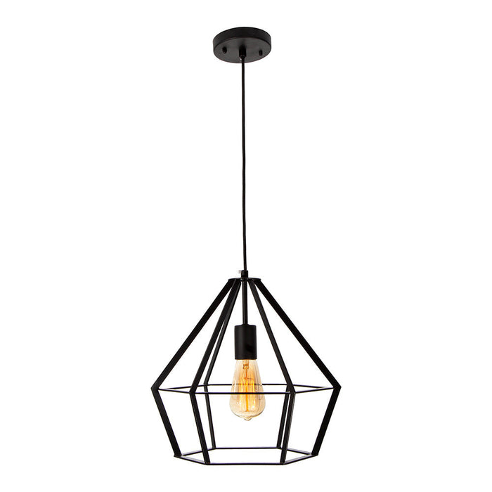 Lámpara Colgante, Negro, 1 Luz Brenta