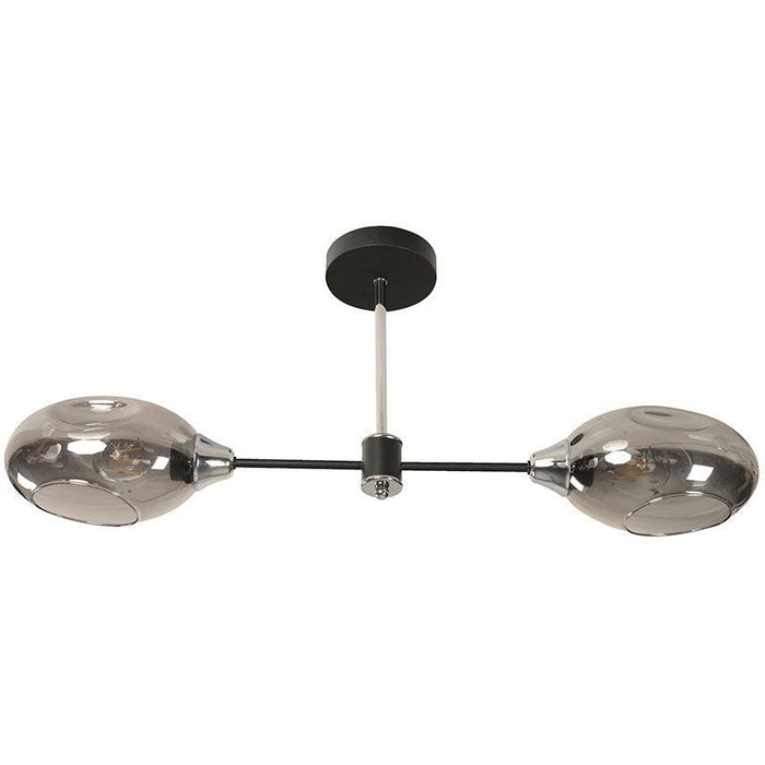 Lámpara Techo Negro 2L E27 60W