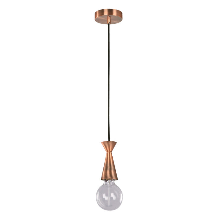 LAMP. COLGANTE COBRE 1L E27 60W