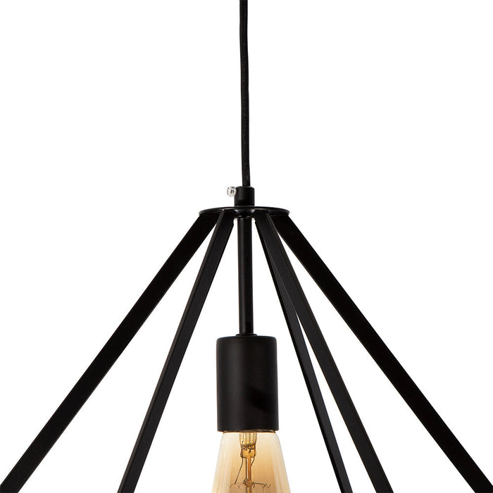 Lámpara Colgante, Negro, 1 Luz Brenta