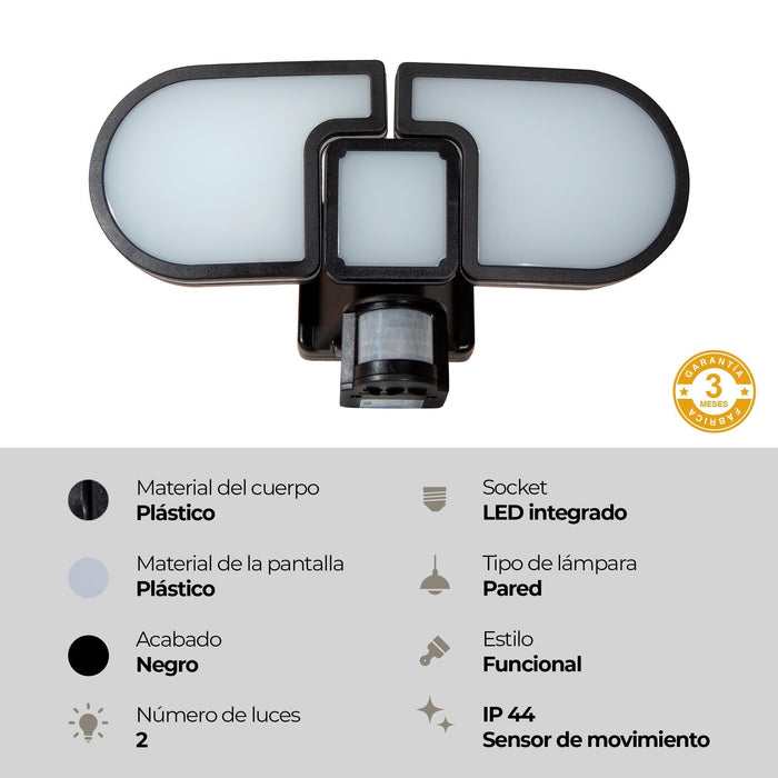 Lámpara Solar LED con Sensor de Movimiento