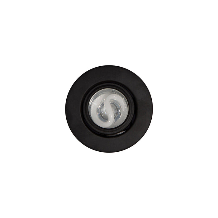 Kit 20 Base Empotrado Negro Gz10 7w + 20 Focos Fluorescentes