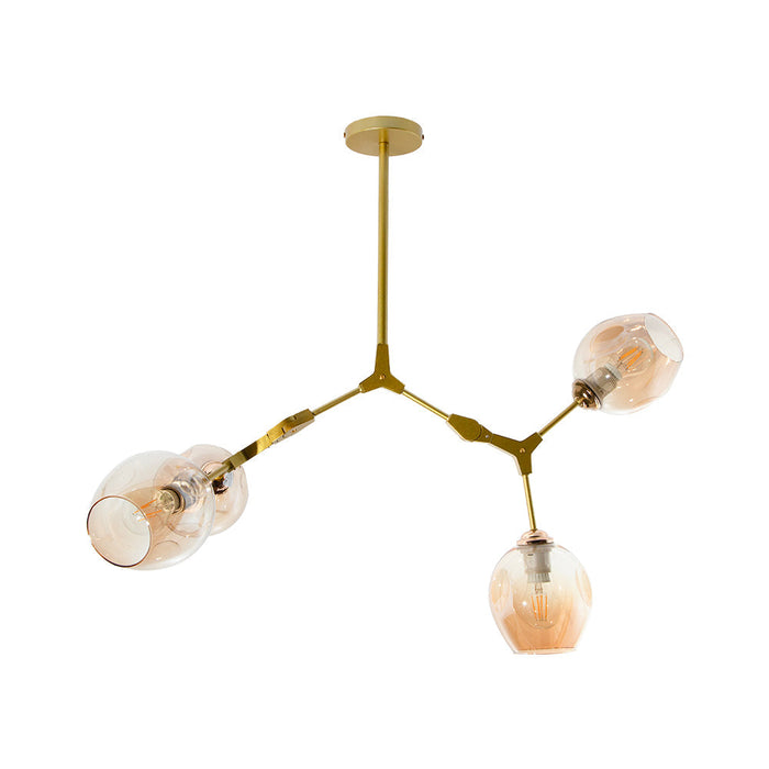 Lámpara de Techo Designers Dorado 4 Luces 40W E27