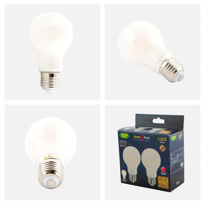 Foco LED Tipo A60 LED Integrado Dimeable 7w Luz Cálida 3000k Socket E27