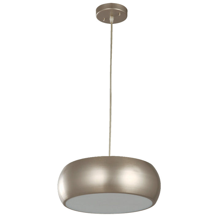 LAMP. COLGANTE NÍQUEL SATINADO 3L E27 40W