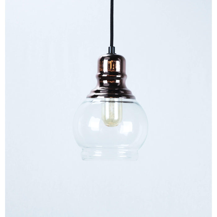 Lámpara Colgante Negro Y Bronce 1L E27 40W