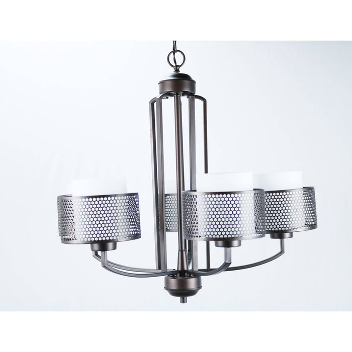 LAMP. COLGANTE BRONCE CEPILLADO 5L E27 60W