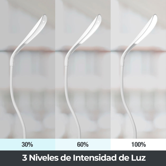 Lámpara Clip Escritorio Libro Lectura LED Luz Blanca 6500K