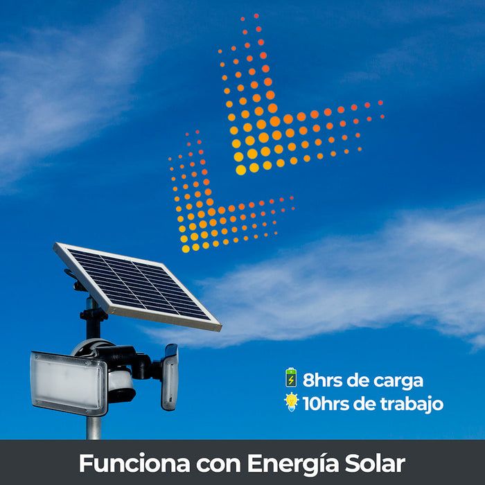 Lámpara LED Solar 6000K 5W Sensor de Movimiento IP54 Exterior