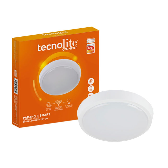 Plafón LED Inteligente, 20 W, CCT Atenuable, Compatible con Tecnolite Connect App