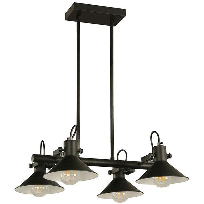 Lámpara Colgante Negro 4L E27 60W