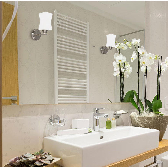 LAMP. PARED NÍQUEL SATINADO 1L E27 40W
