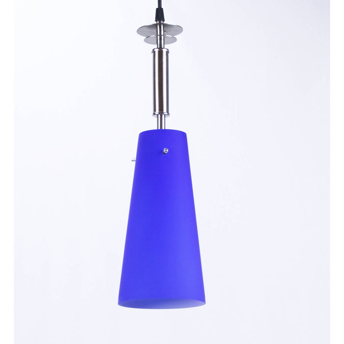 LAMP. COLGANTE AZUL 1L E27 60W